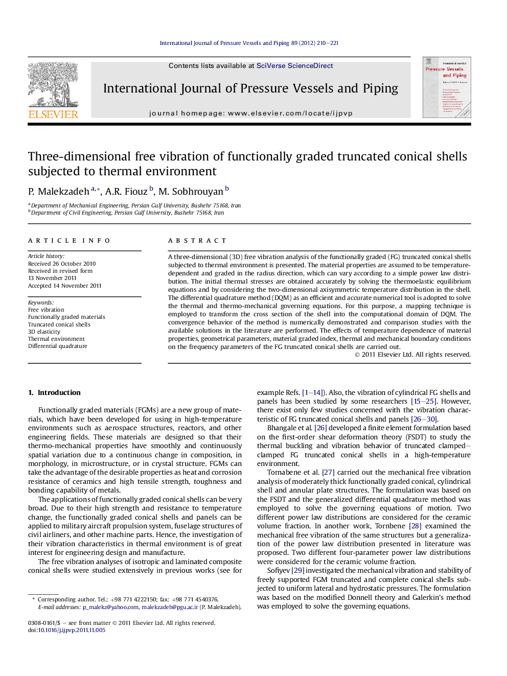 Three-dimensional free vibration of functionally graded truncated conical shells subjected to thermal environment