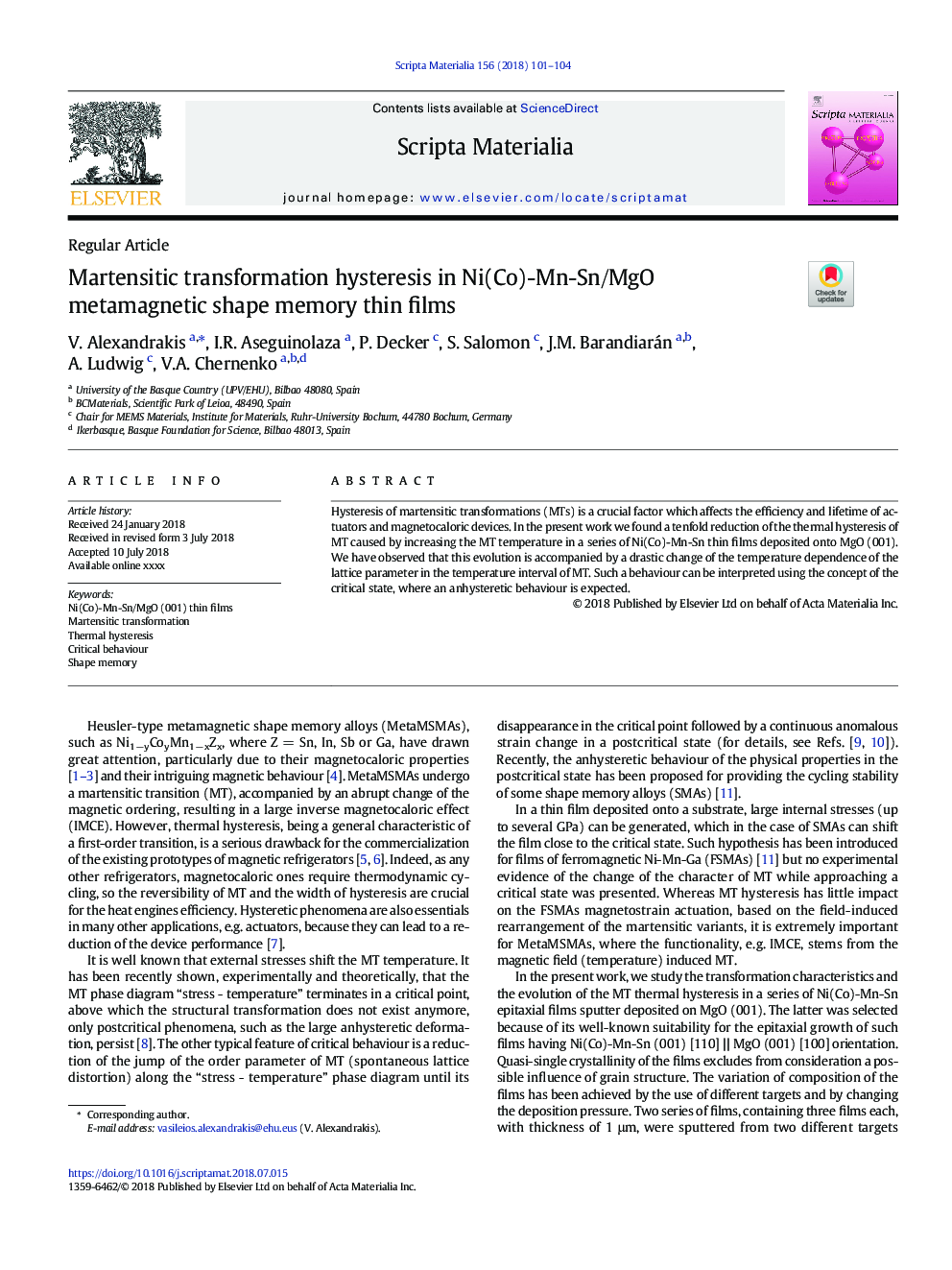 Martensitic transformation hysteresis in Ni(Co)-Mn-Sn/MgO metamagnetic shape memory thin films