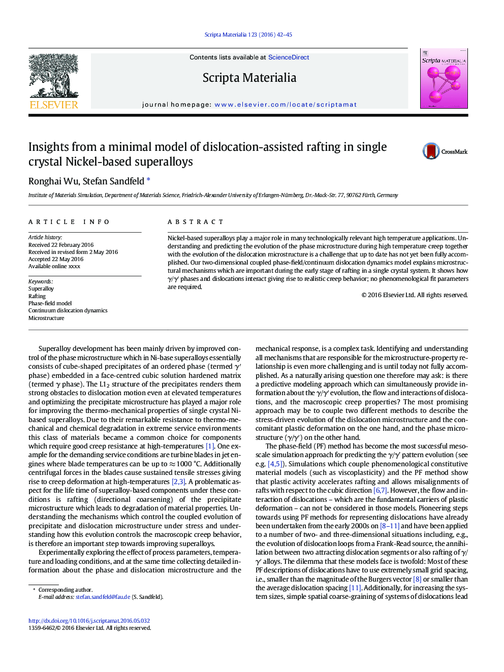 Insights from a minimal model of dislocation-assisted rafting in single crystal Nickel-based superalloys