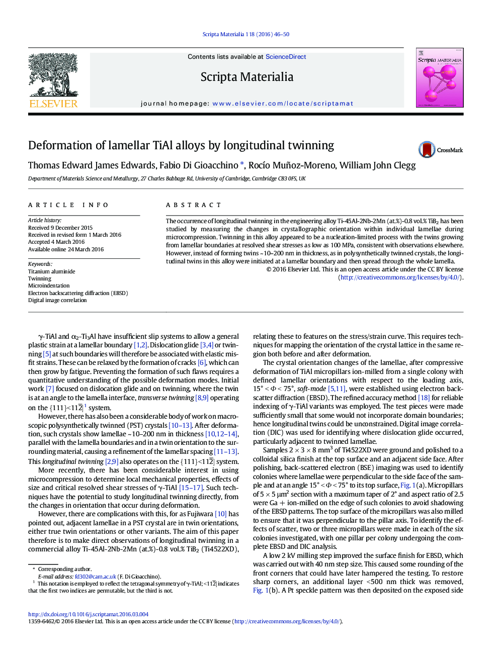 Deformation of lamellar TiAl alloys by longitudinal twinning