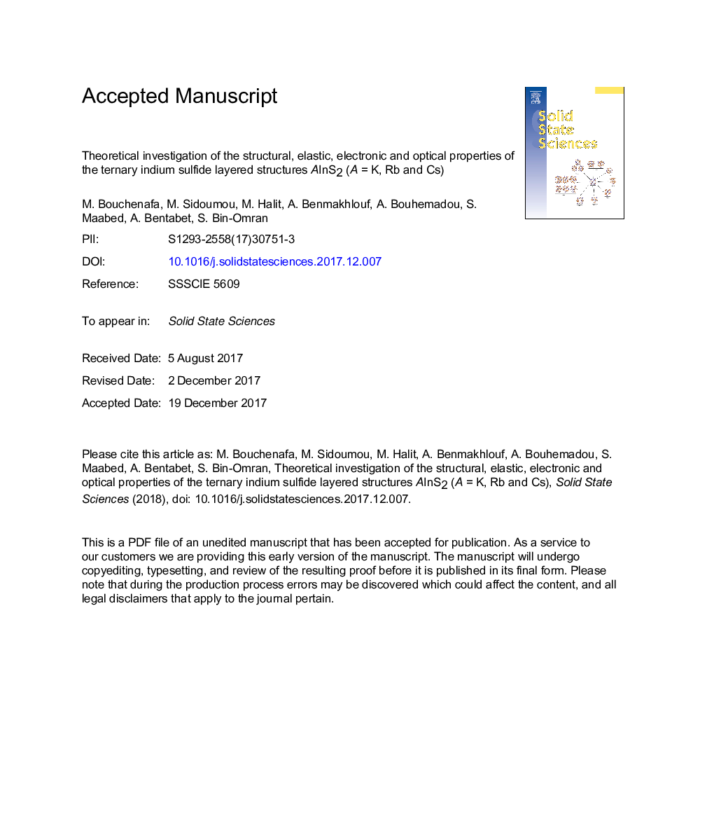 Theoretical investigation of the structural, elastic, electronic and optical properties of the ternary indium sulfide layered structures AInS2 (AÂ = K, Rb and Cs)