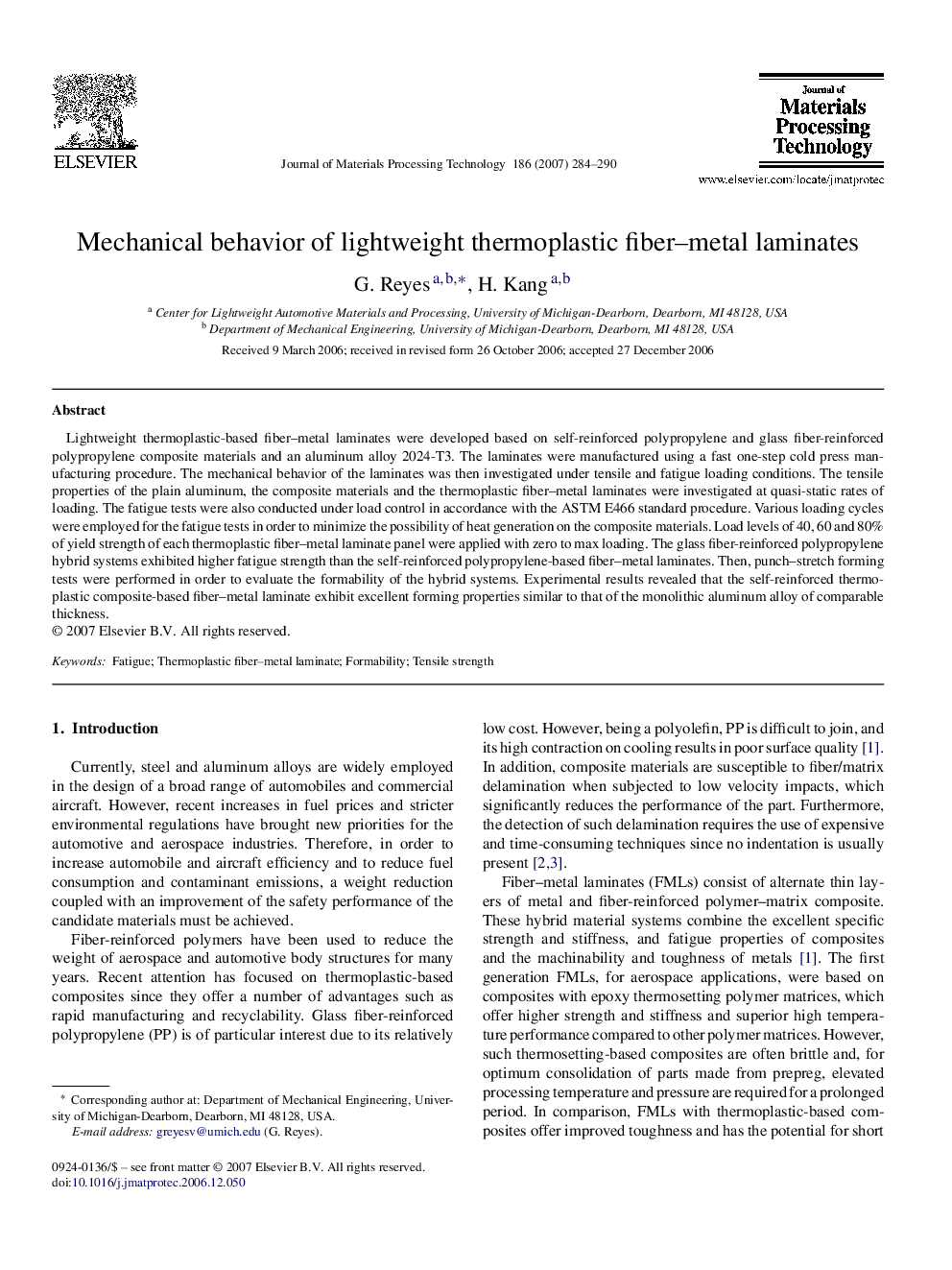 Mechanical behavior of lightweight thermoplastic fiber–metal laminates