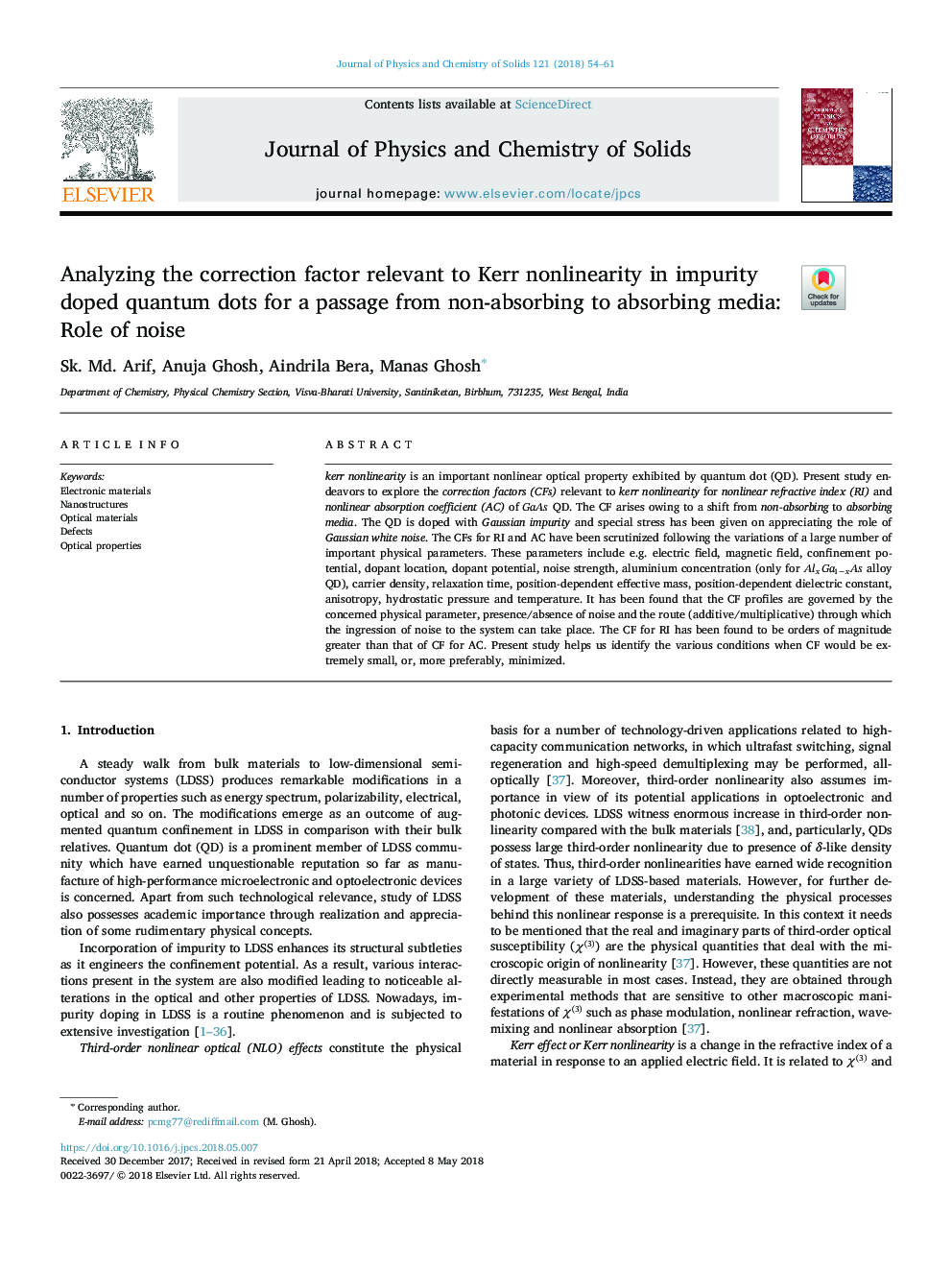 Analyzing the correction factor relevant to Kerr nonlinearity in impurity doped quantum dots for a passage from non-absorbing to absorbing media: Role of noise