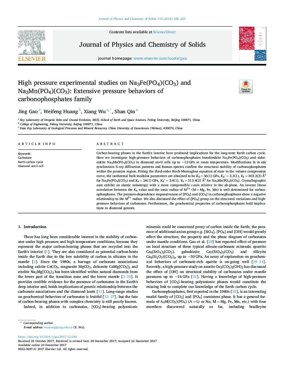 High pressure experimental studies on Na3Fe(PO4)(CO3) and Na3Mn(PO4)(CO3): Extensive pressure behaviors of carbonophosphates family