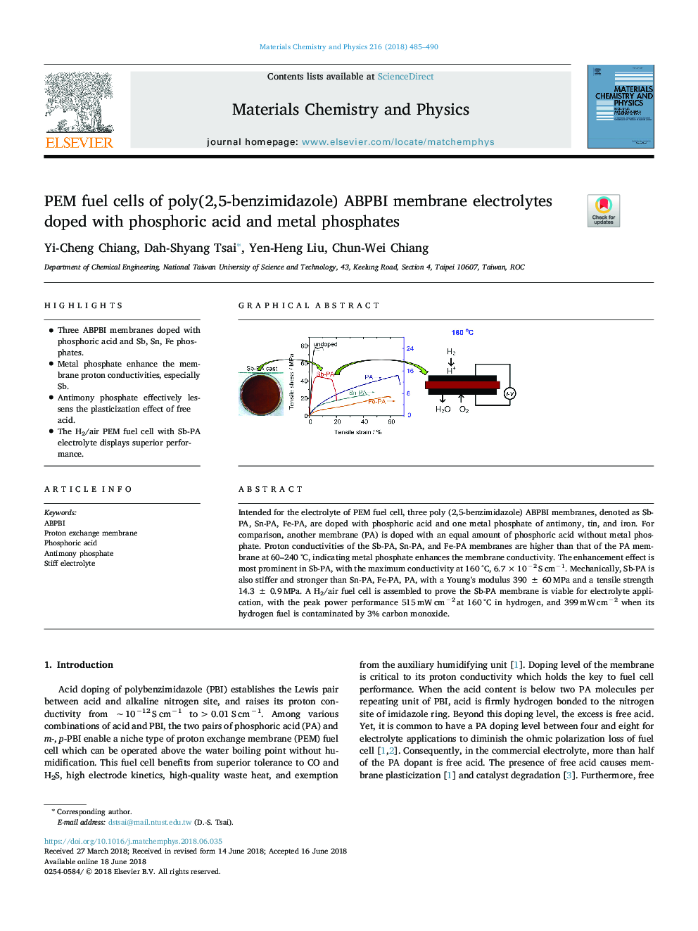 PEM fuel cells of poly(2,5-benzimidazole) ABPBI membrane electrolytes doped with phosphoric acid and metal phosphates