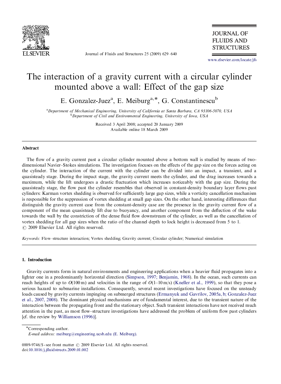 The interaction of a gravity current with a circular cylinder mounted above a wall: Effect of the gap size