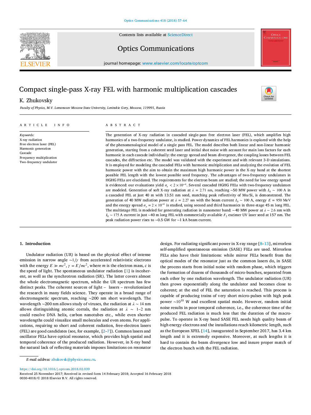 Compact single-pass X-ray FEL with harmonic multiplication cascades