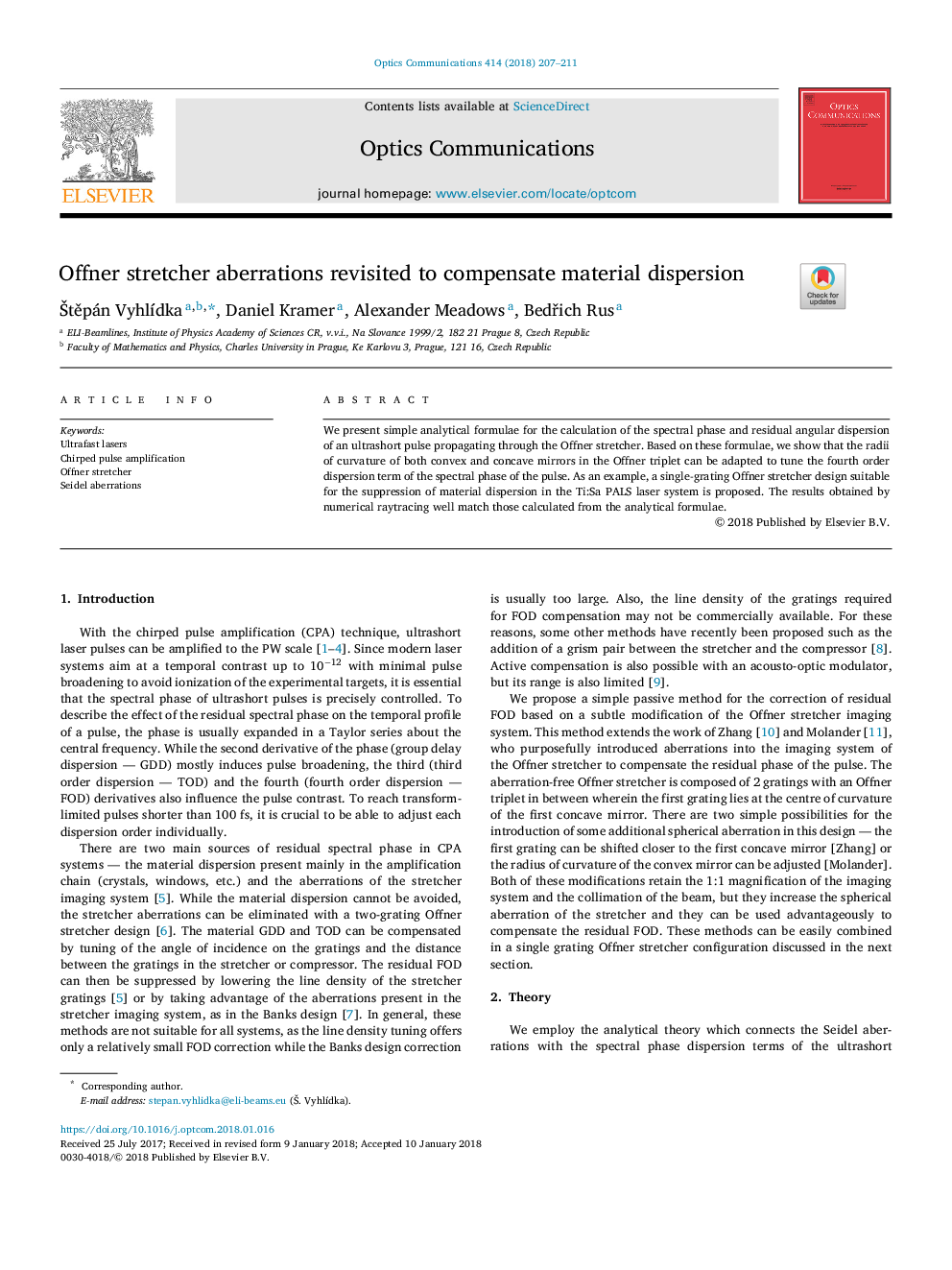 Offner stretcher aberrations revisited to compensate material dispersion