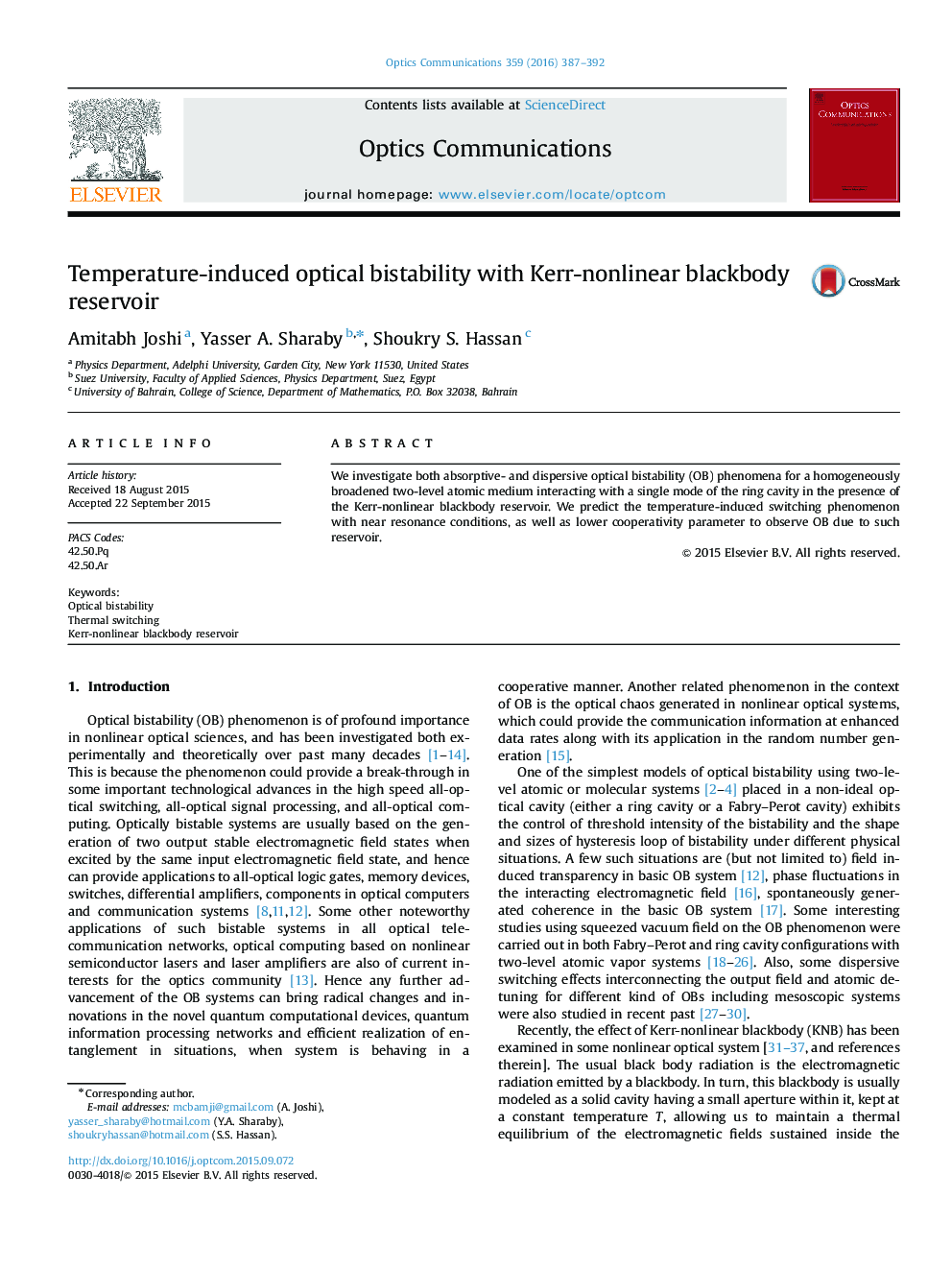 Temperature-induced optical bistability with Kerr-nonlinear blackbody reservoir