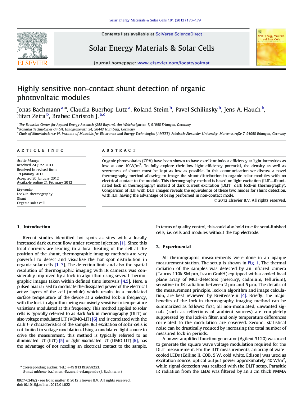 Highly sensitive non-contact shunt detection of organic photovoltaic modules