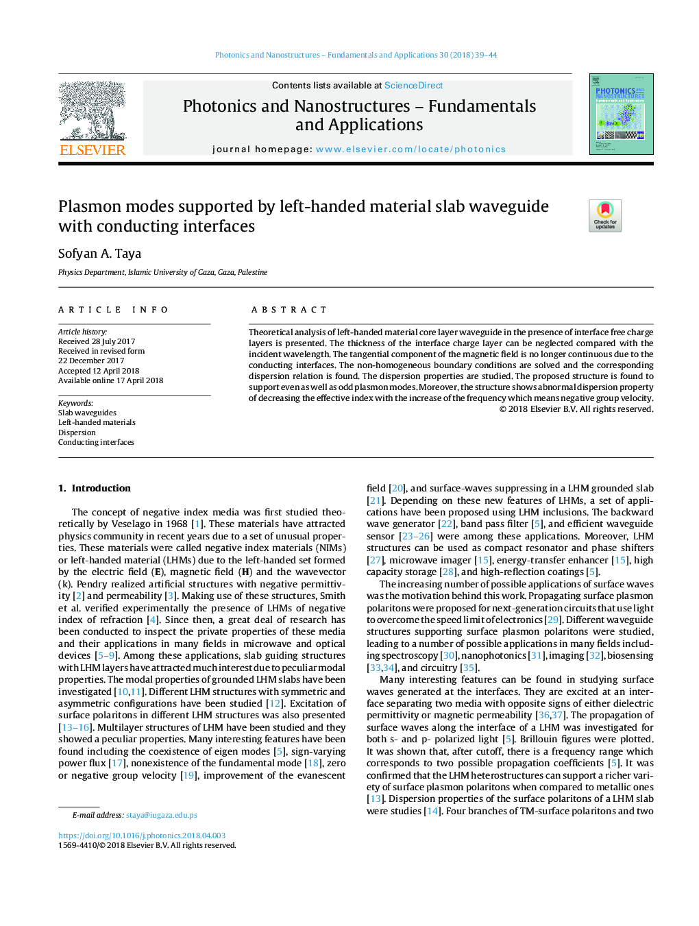 Plasmon modes supported by left-handed material slab waveguide with conducting interfaces