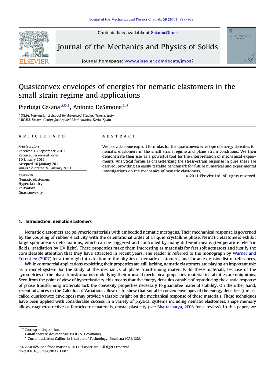 Quasiconvex envelopes of energies for nematic elastomers in the small strain regime and applications