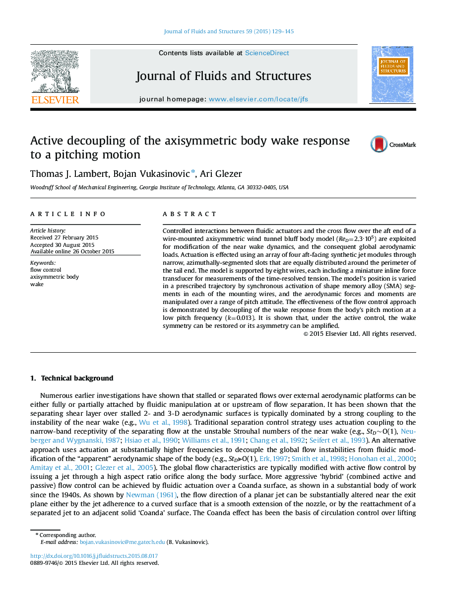 Active decoupling of the axisymmetric body wake response to a pitching motion