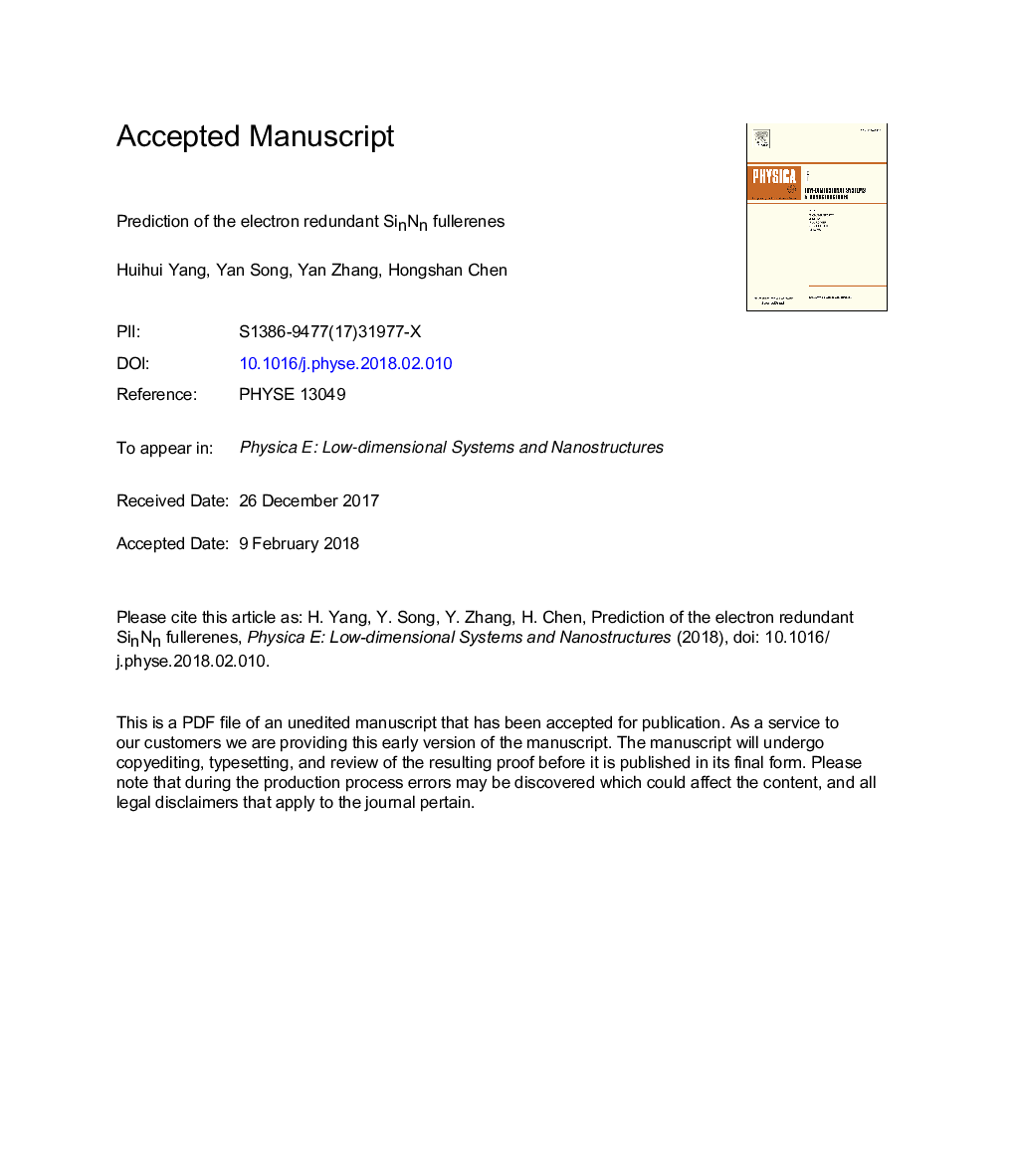 Prediction of the electron redundant SinNn fullerenes