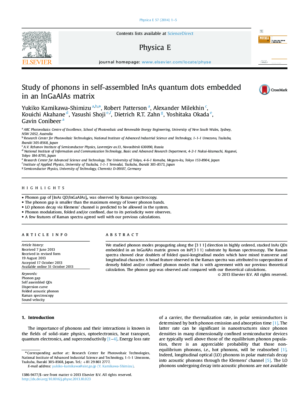 Study of phonons in self-assembled InAs quantum dots embedded in an InGaAlAs matrix