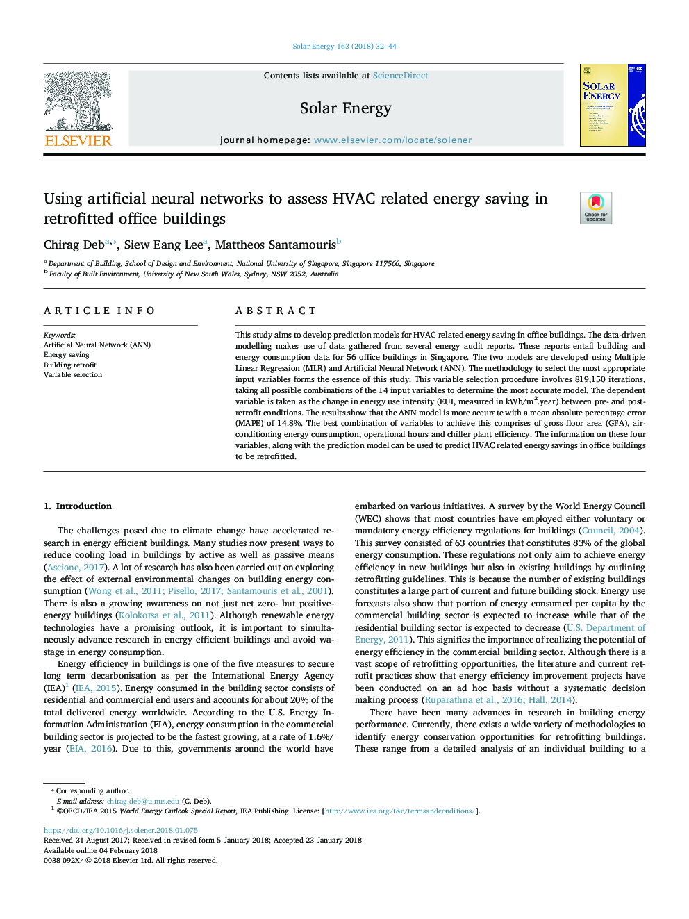 Using artificial neural networks to assess HVAC related energy saving in retrofitted office buildings