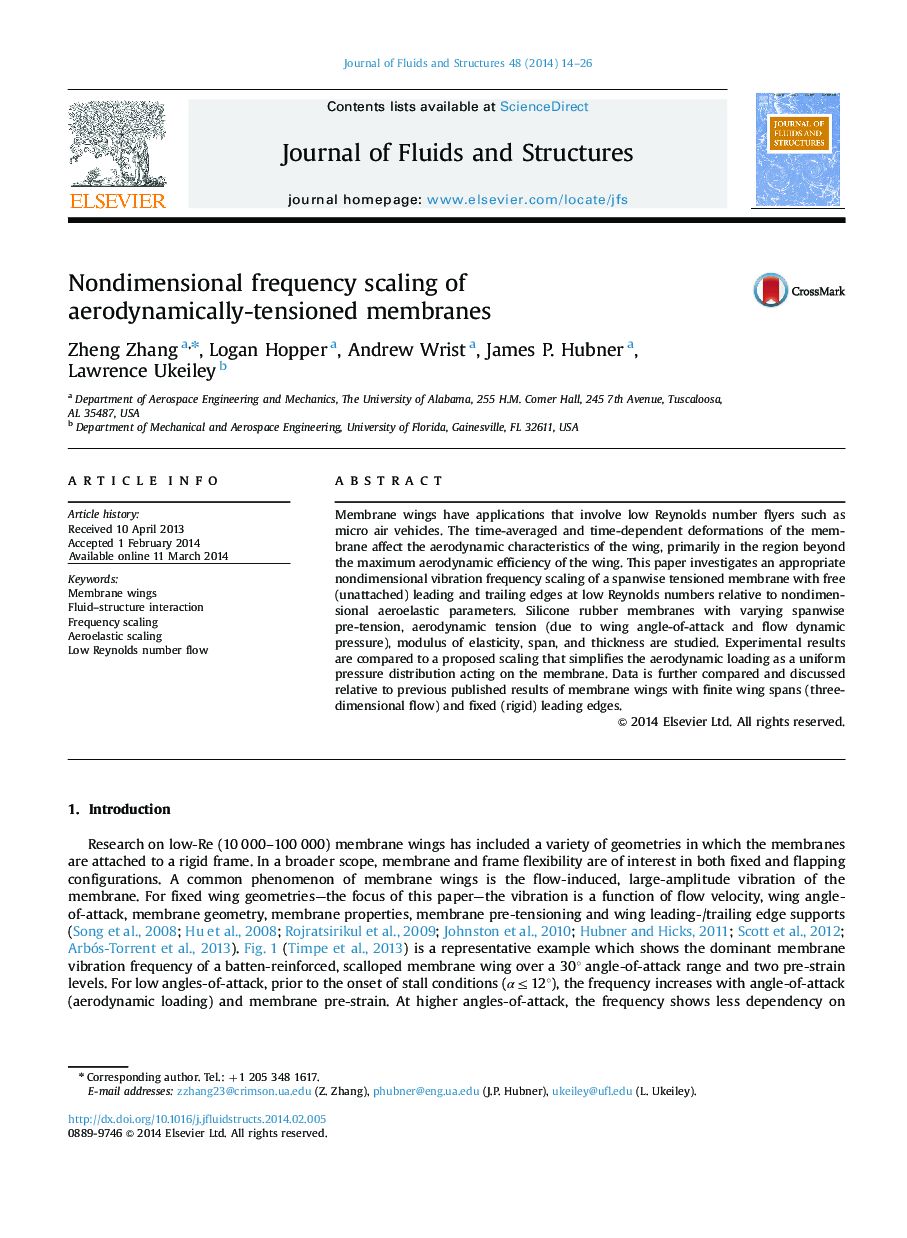 Nondimensional frequency scaling of aerodynamically-tensioned membranes