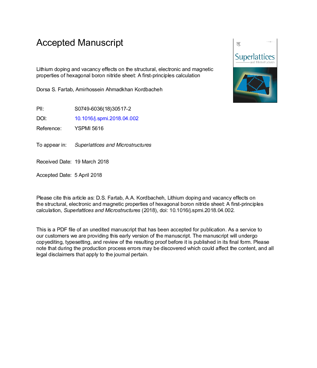 Lithium doping and vacancy effects on the structural, electronic and magnetic properties of hexagonal boron nitride sheet: A first-principles calculation