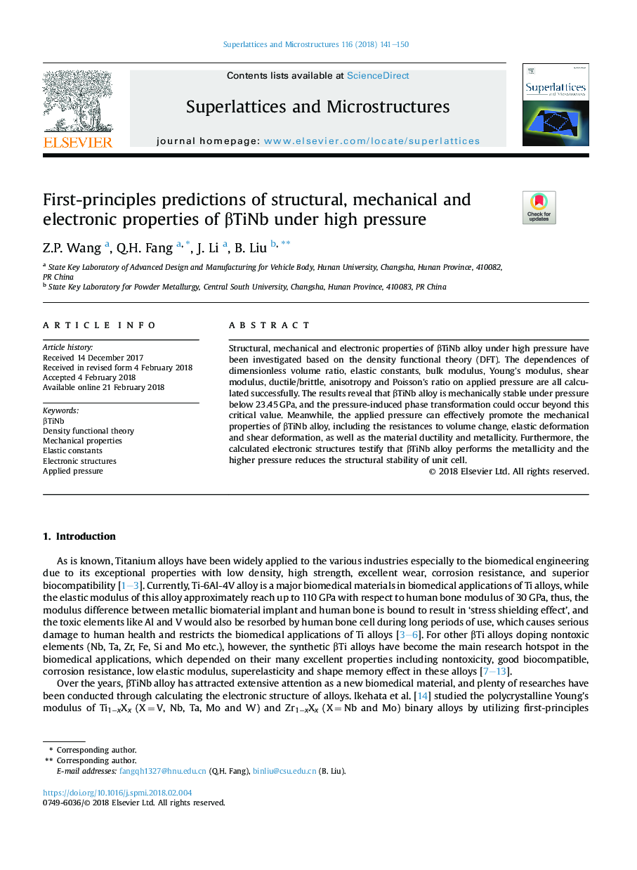 First-principles predictions of structural, mechanical and electronic properties of Î²TiNb under high pressure