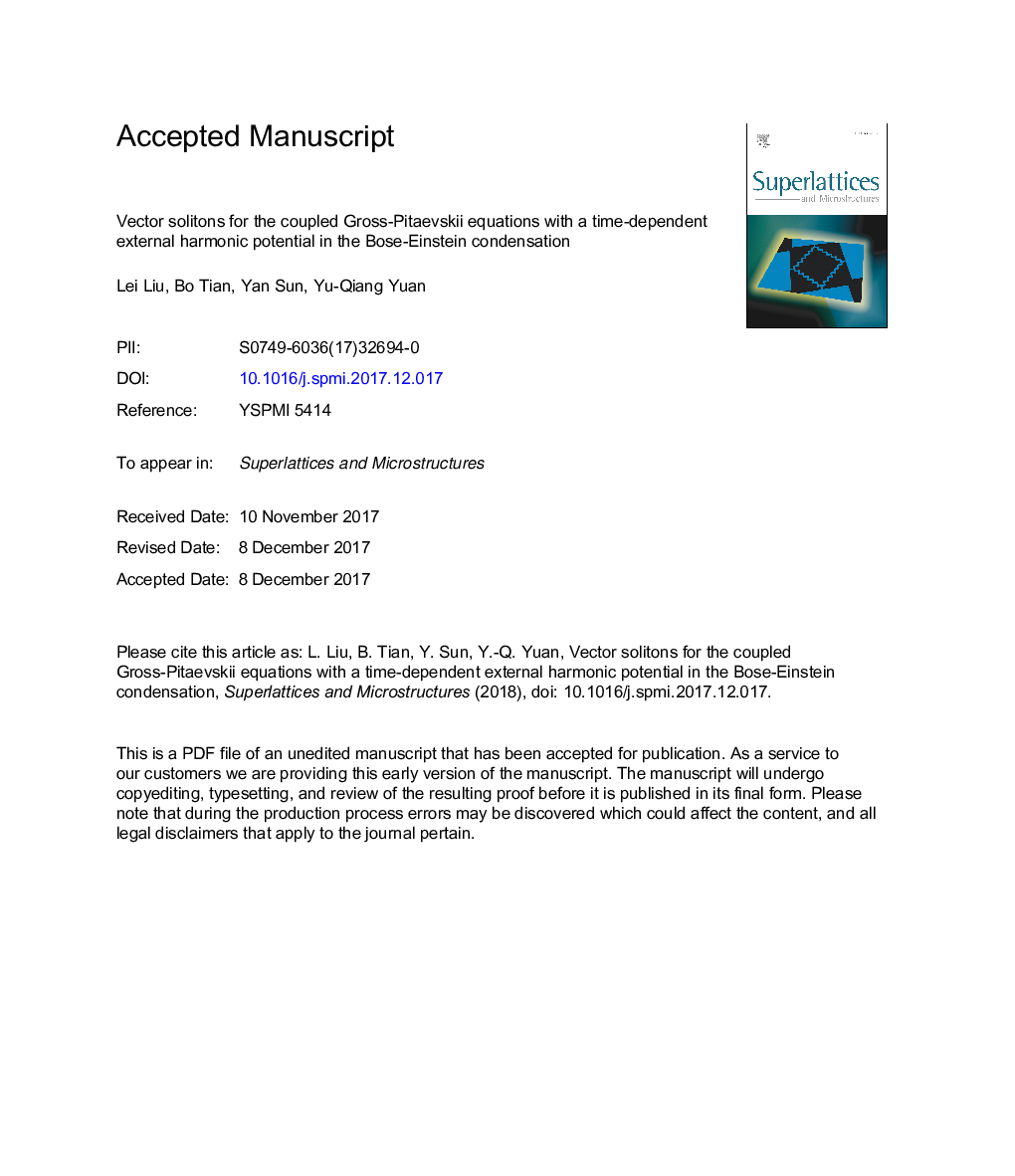 Vector solitons for the coupled Gross-Pitaevskii equations with a time-dependent external harmonic potential in the Bose-Einstein condensation