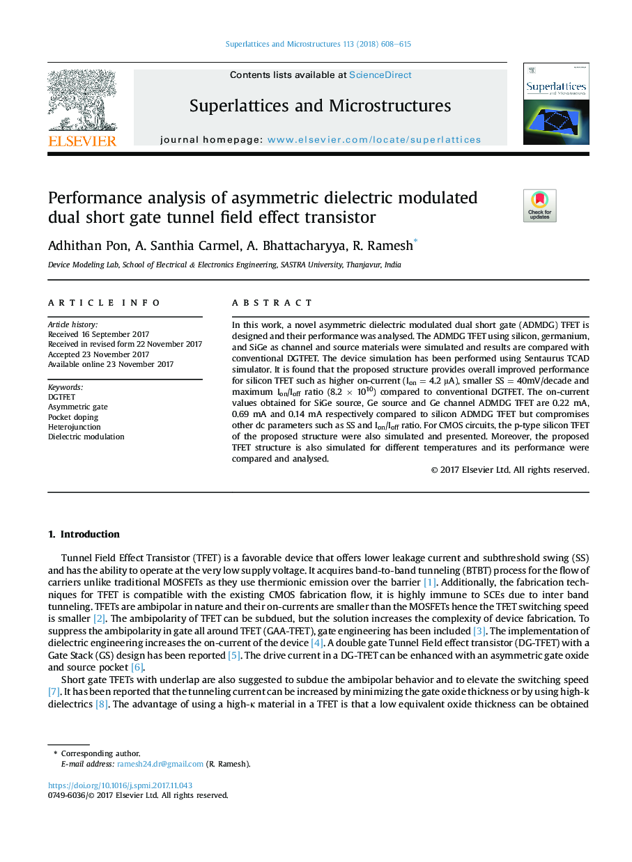 Performance analysis of asymmetric dielectric modulated dual short gate tunnel field effect transistor