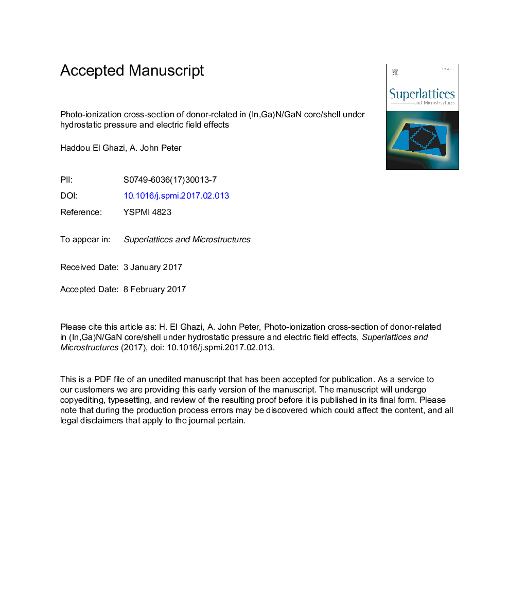 Photo-ionization cross-section of donor-related in (In,Ga)N/GaN core/shell under hydrostatic pressure and electric field effects