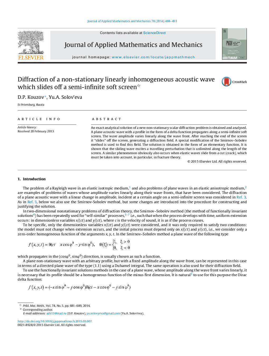 Diffraction of a non-stationary linearly inhomogeneous acoustic wave which slides off a semi-infinite soft screen 