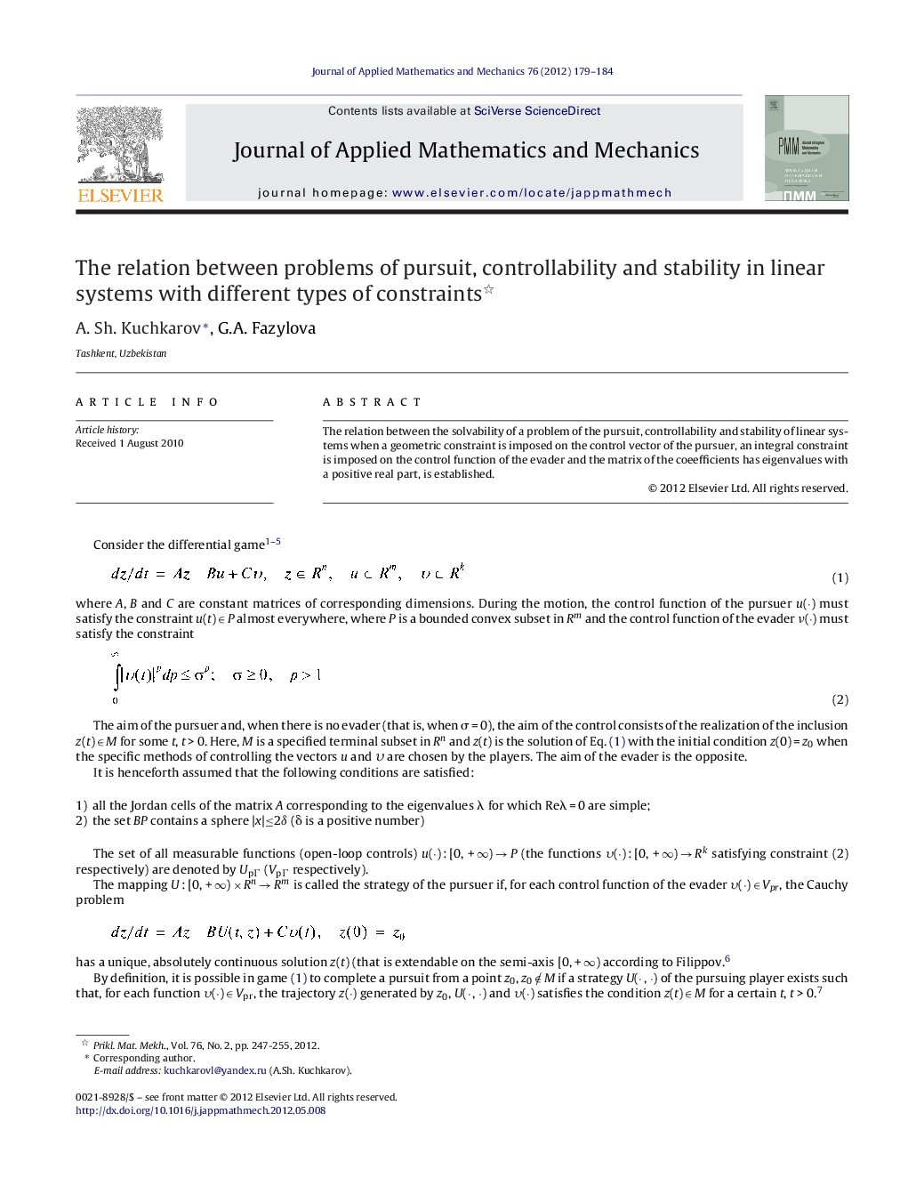 The relation between problems of pursuit, controllability and stability in linear systems with different types of constraints