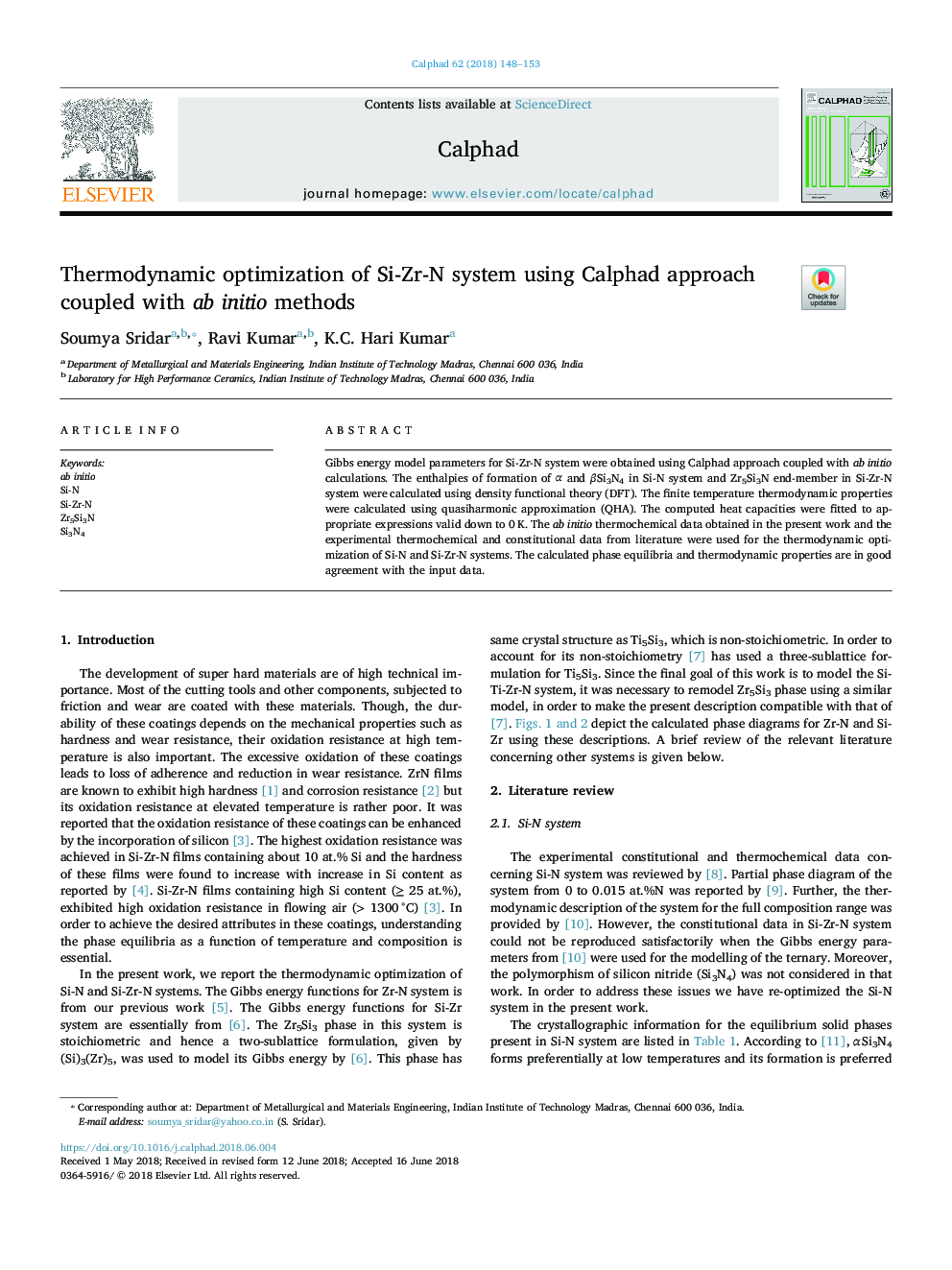 Thermodynamic optimization of Si-Zr-N system using Calphad approach coupled with ab initio methods
