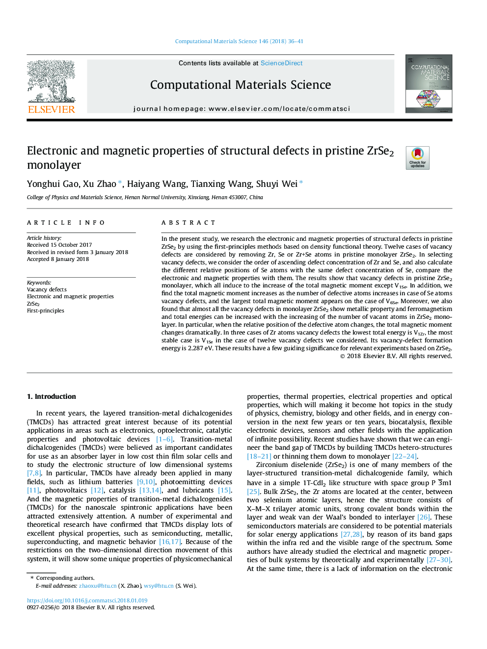 Electronic and magnetic properties of structural defects in pristine ZrSe2 monolayer