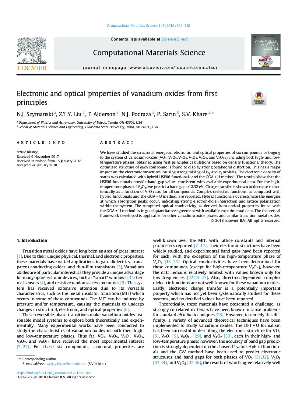 Electronic and optical properties of vanadium oxides from first principles