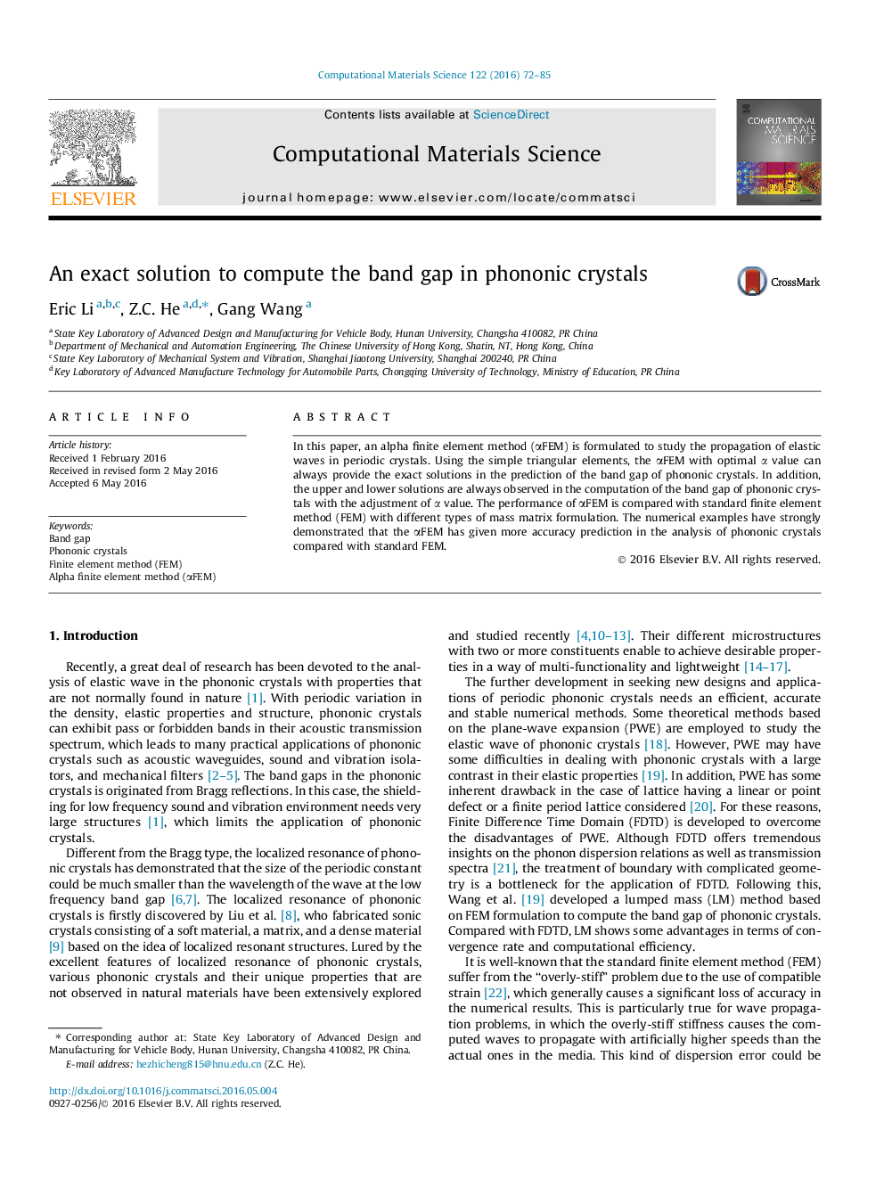 An exact solution to compute the band gap in phononic crystals