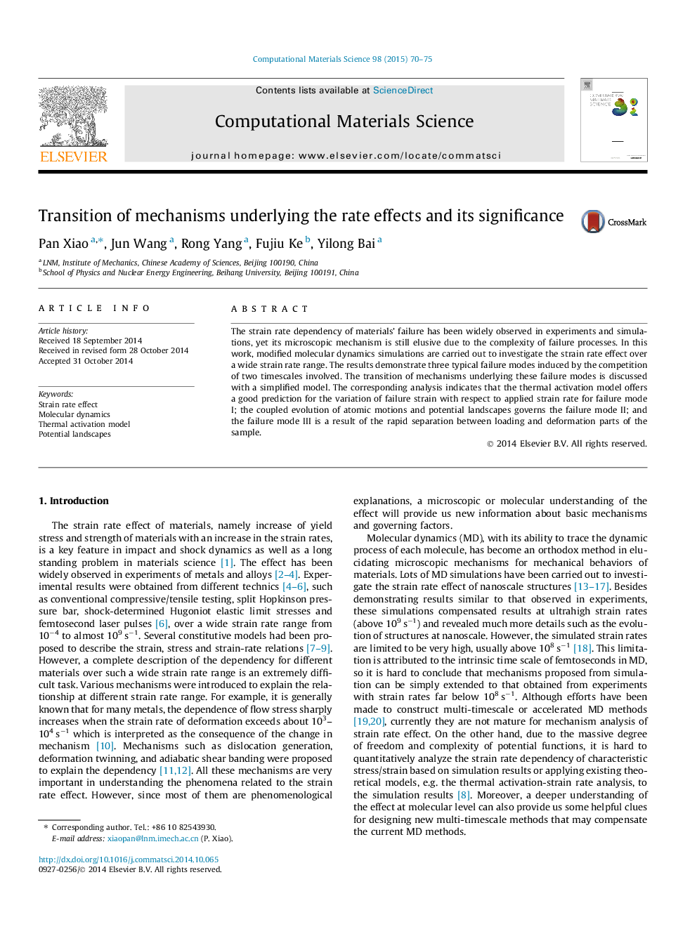 Transition of mechanisms underlying the rate effects and its significance