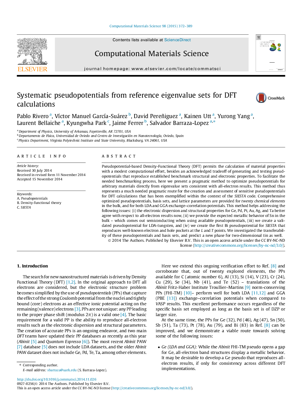 Systematic pseudopotentials from reference eigenvalue sets for DFT calculations