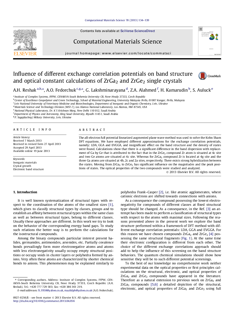 Influence of different exchange correlation potentials on band structure and optical constant calculations of ZrGa2 and ZrGe2 single crystals