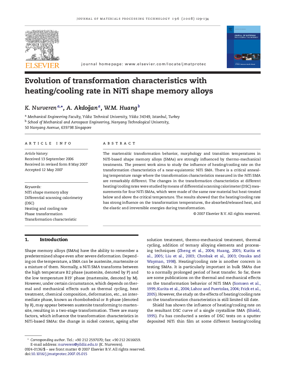 Evolution of transformation characteristics with heating/cooling rate in NiTi shape memory alloys