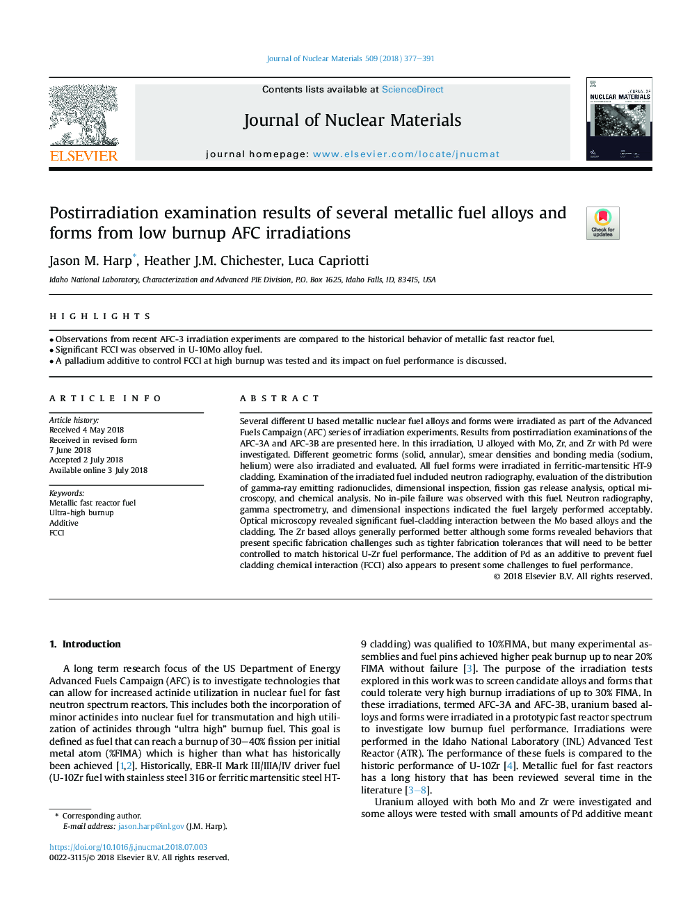 Postirradiation examination results of several metallic fuel alloys and forms from low burnup AFC irradiations