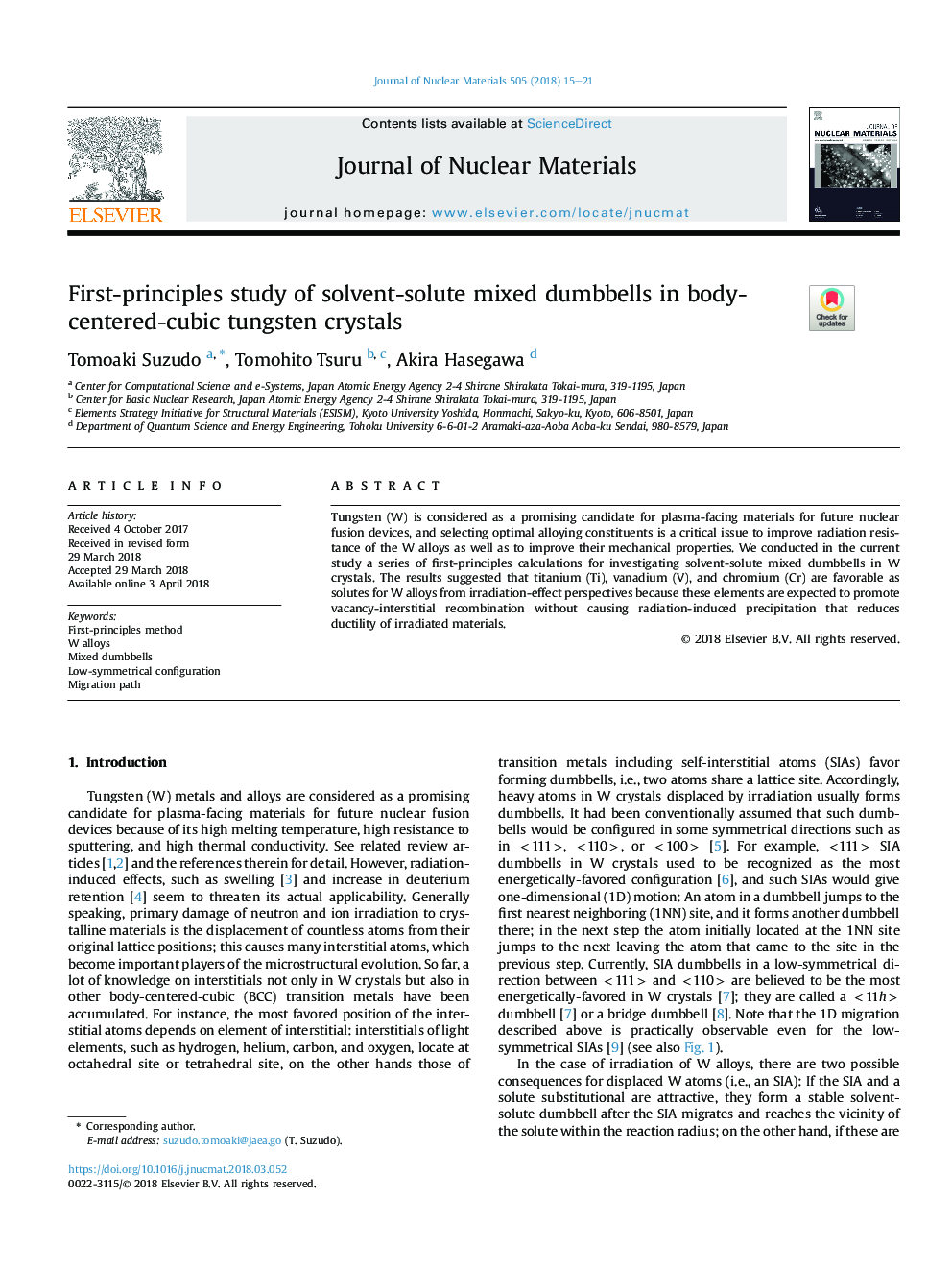 First-principles study of solvent-solute mixed dumbbells in body-centered-cubic tungsten crystals