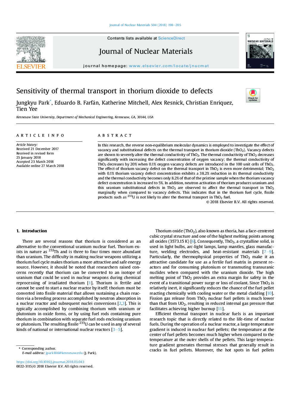 Sensitivity of thermal transport in thorium dioxide to defects