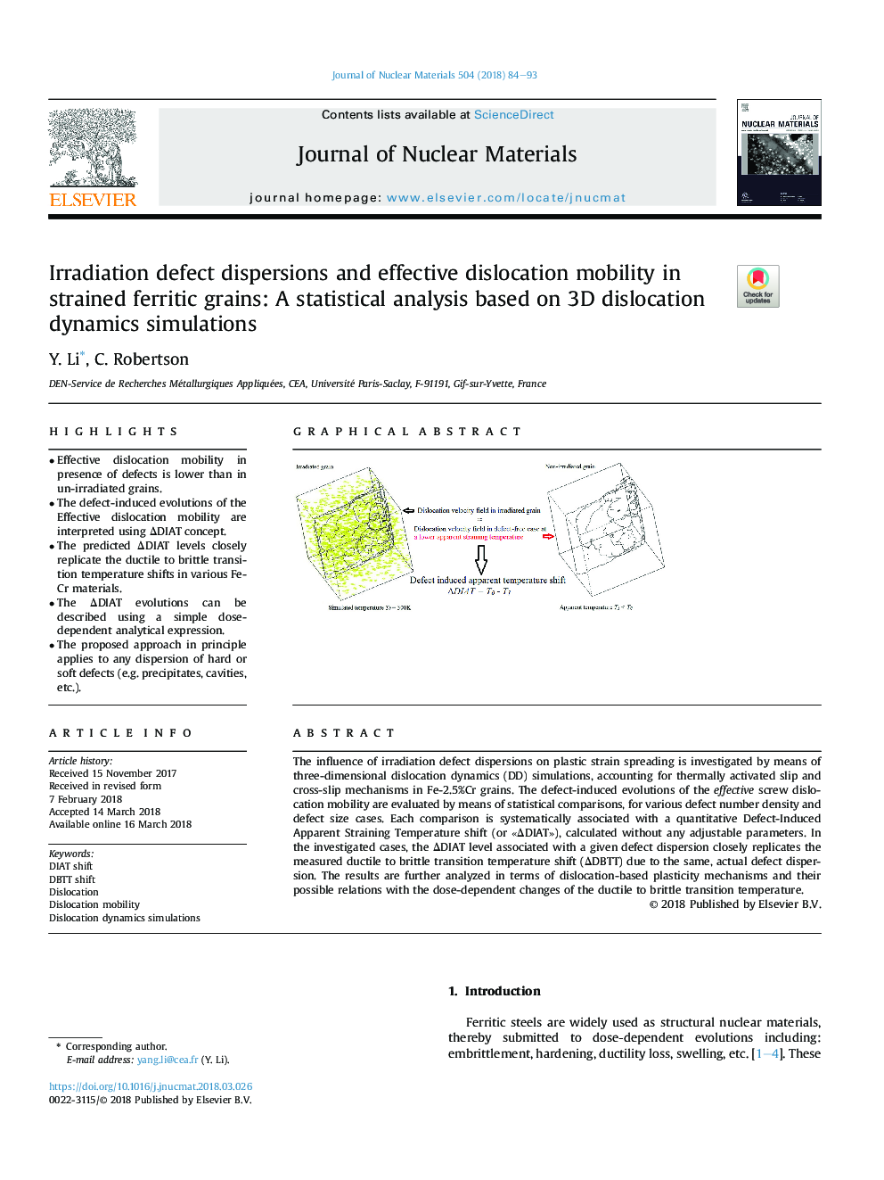 Irradiation defect dispersions and effective dislocation mobility in strained ferritic grains: A statistical analysis based on 3D dislocation dynamics simulations