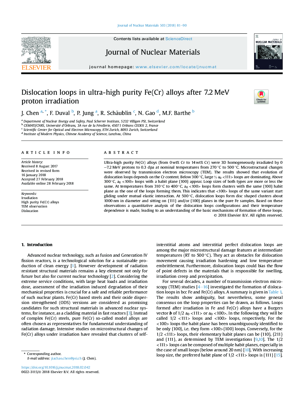 Dislocation loops in ultra-high purity Fe(Cr) alloys after 7.2â¯MeV proton irradiation