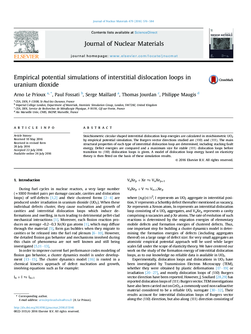 Empirical potential simulations of interstitial dislocation loops in uranium dioxide