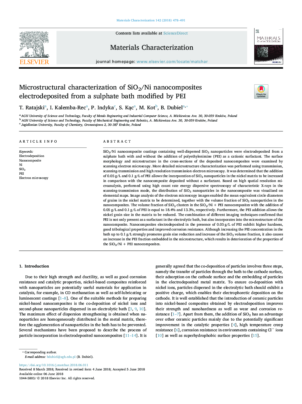 Microstructural characterization of SiO2/Ni nanocomposites electrodeposited from a sulphate bath modified by PEI