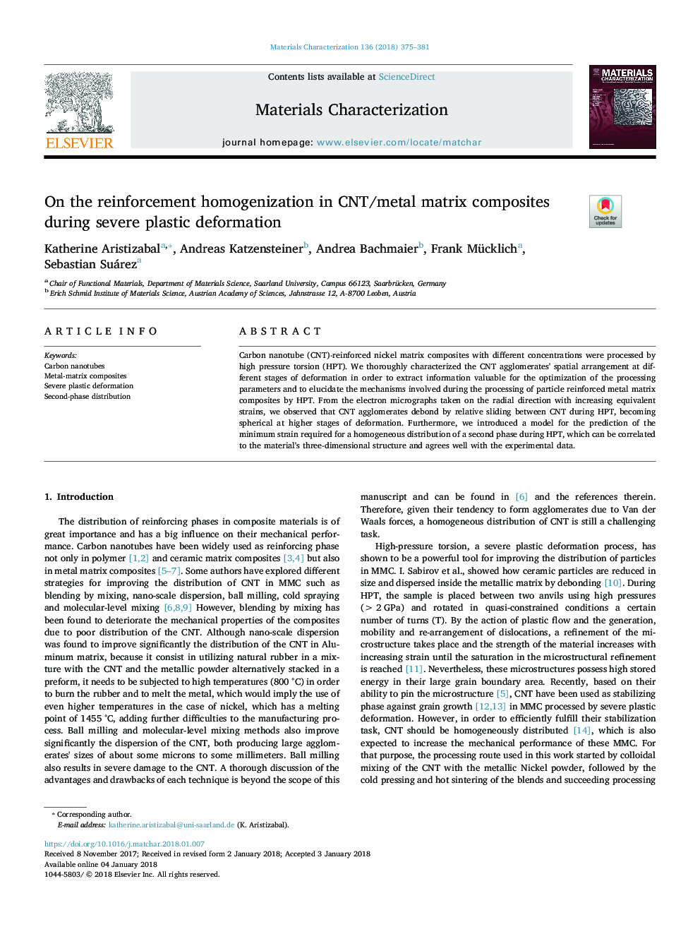 On the reinforcement homogenization in CNT/metal matrix composites during severe plastic deformation