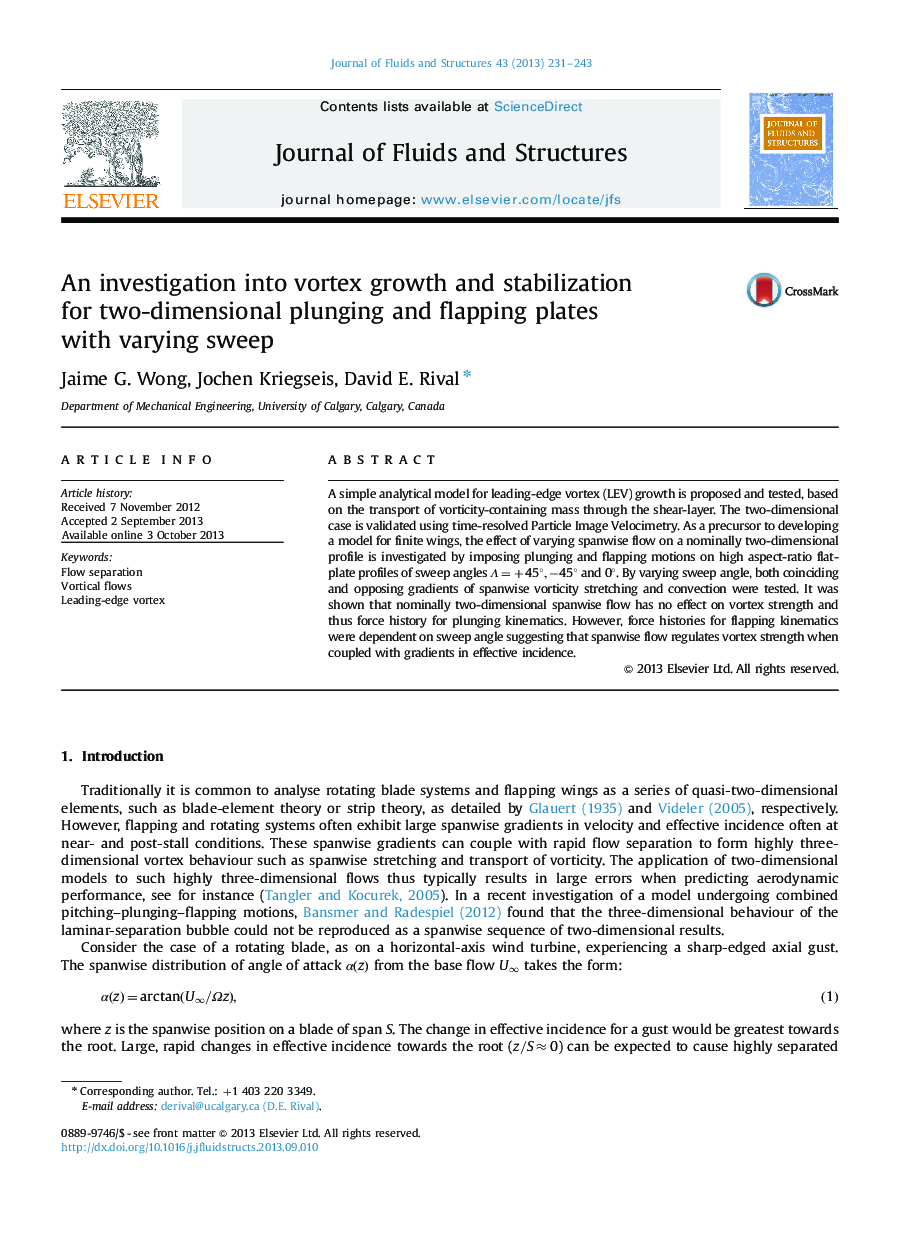 An investigation into vortex growth and stabilization for two-dimensional plunging and flapping plates with varying sweep