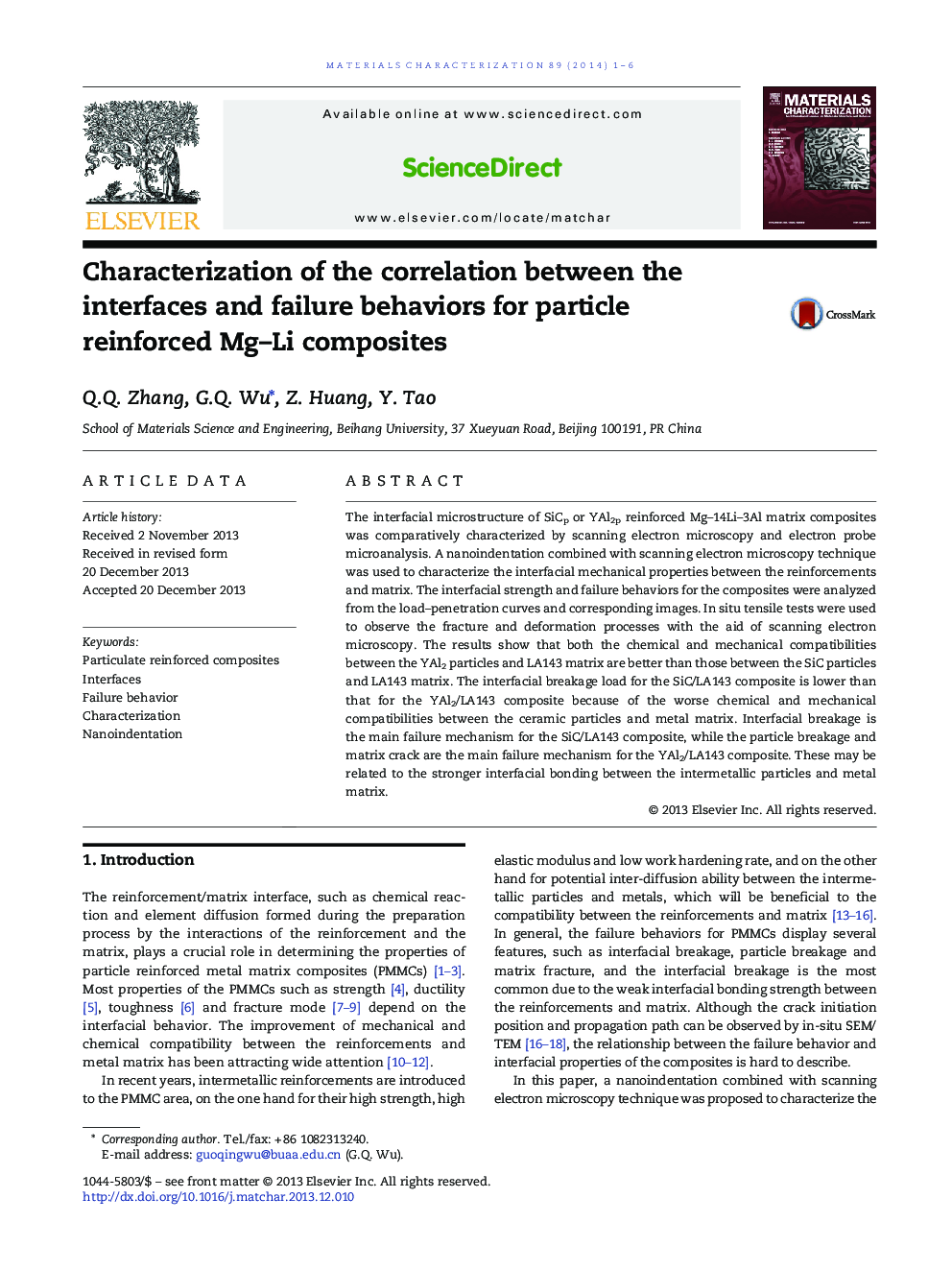 Characterization of the correlation between the interfaces and failure behaviors for particle reinforced Mg-Li composites