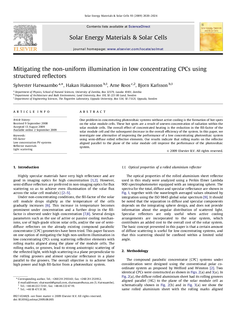 Mitigating the non-uniform illumination in low concentrating CPCs using structured reflectors