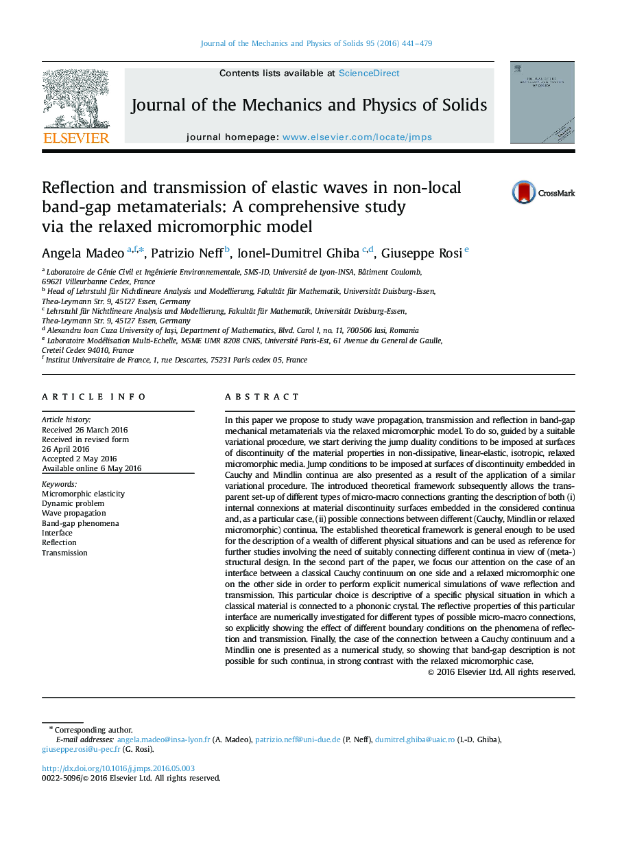 Reflection and transmission of elastic waves in non-local band-gap metamaterials: A comprehensive study via the relaxed micromorphic model