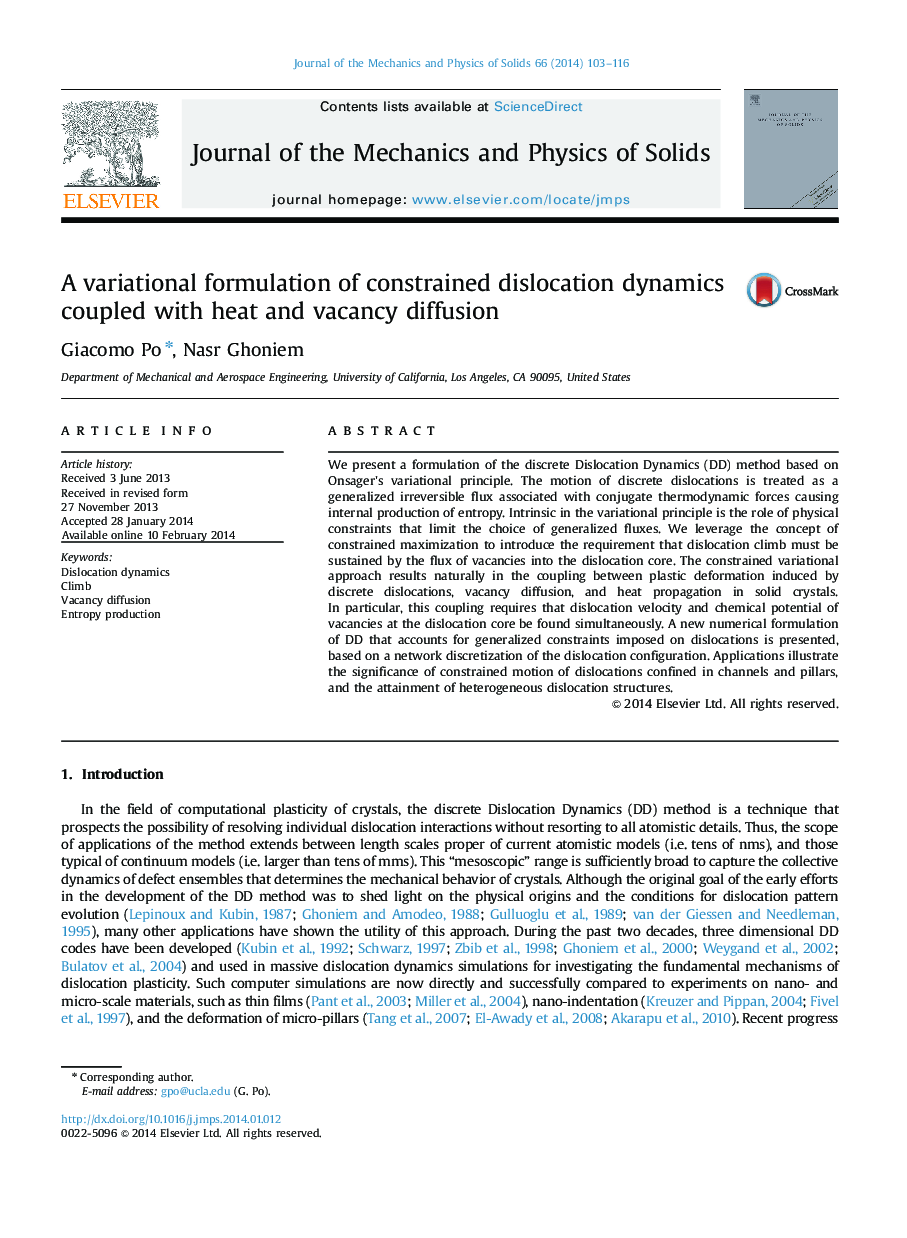 A variational formulation of constrained dislocation dynamics coupled with heat and vacancy diffusion