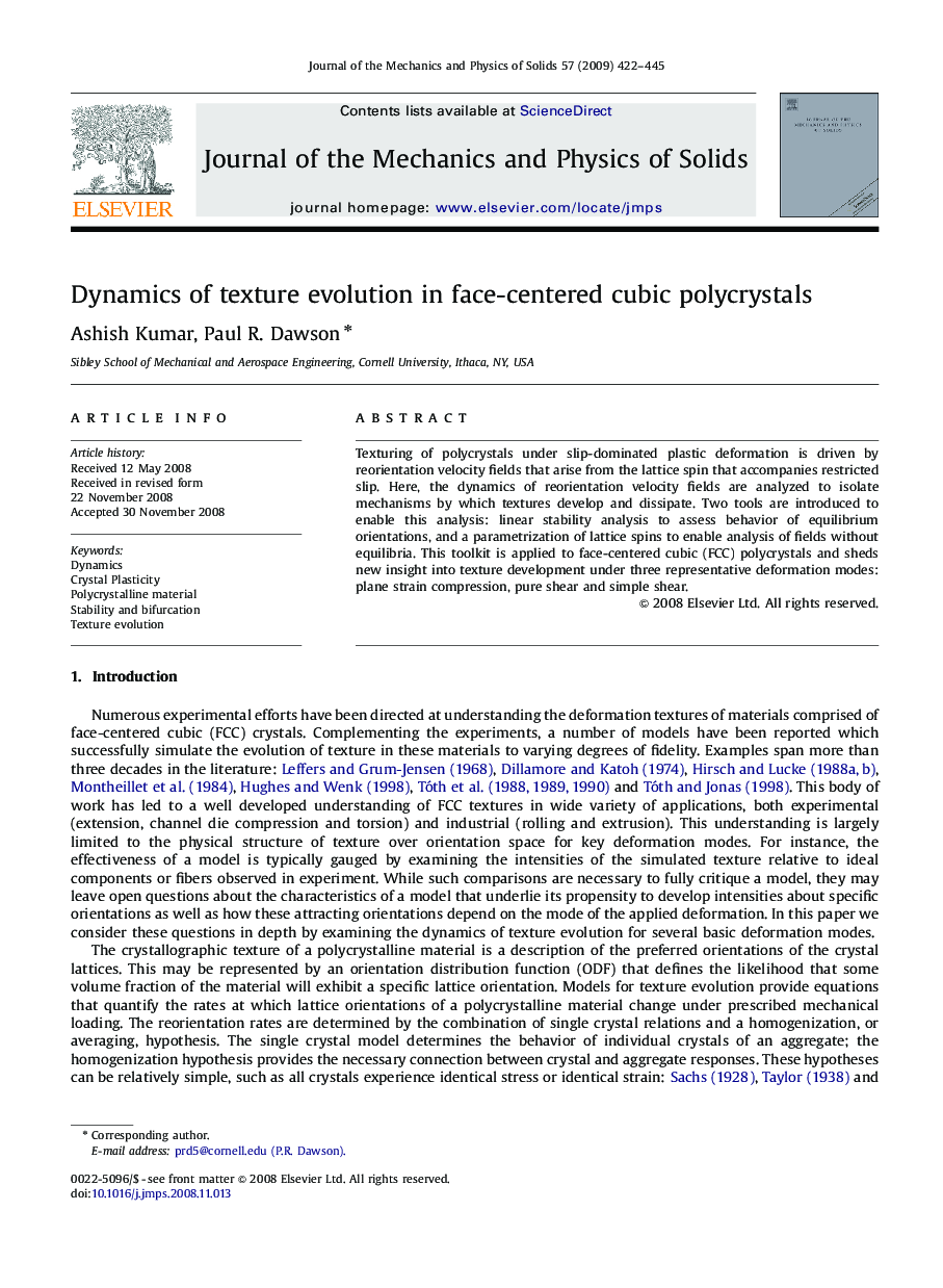 Dynamics of texture evolution in face-centered cubic polycrystals